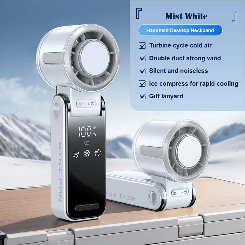 Portable Fans 29,000 RPM Collapsible Foldable TEC Superconducting Cooling Mini Portable Fan Air Cooler Minifan