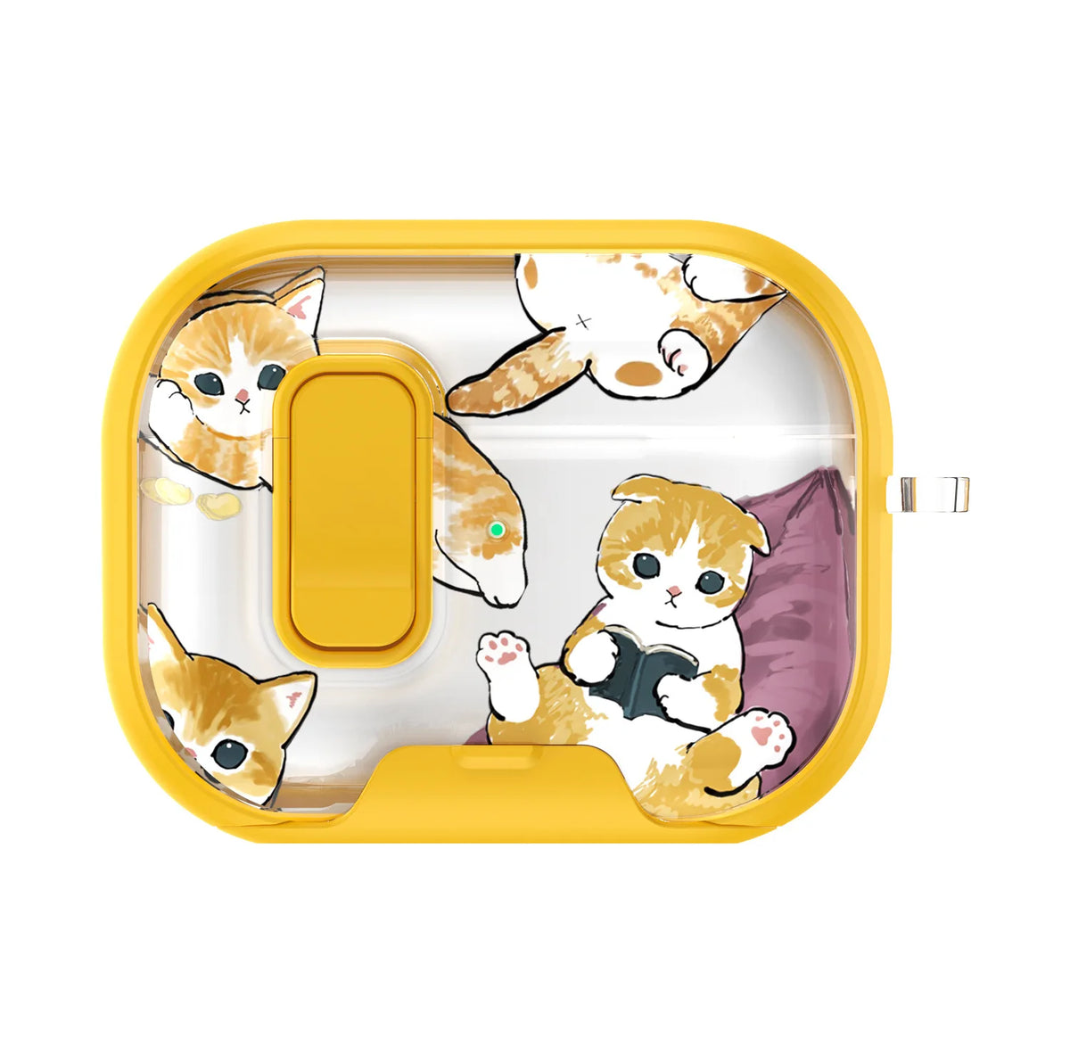 Earphone Case Latch Painted All-inclusive for AirPods Pro 3 & AirPods 4 Pro2 with Switch Safety Lock+Bottom Stand Bracket Cover