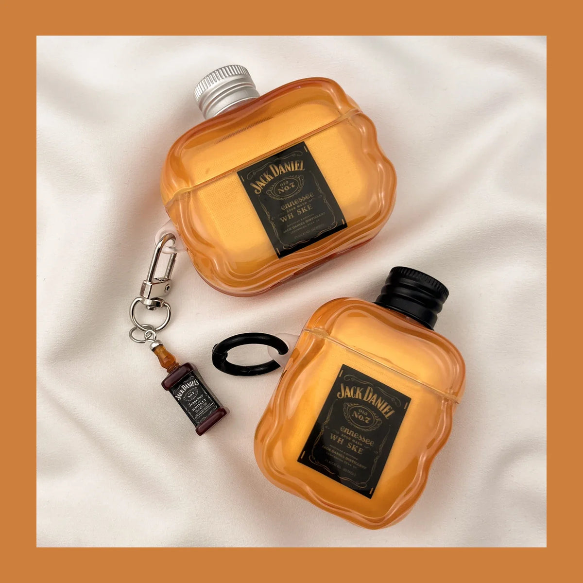 ins Creative Three-dimensional Bottle Cap Whiskey Airpods 3 4 2 1 Pro 3 Pro2 Earphone Protective Case Wireless Bluetooth Cover