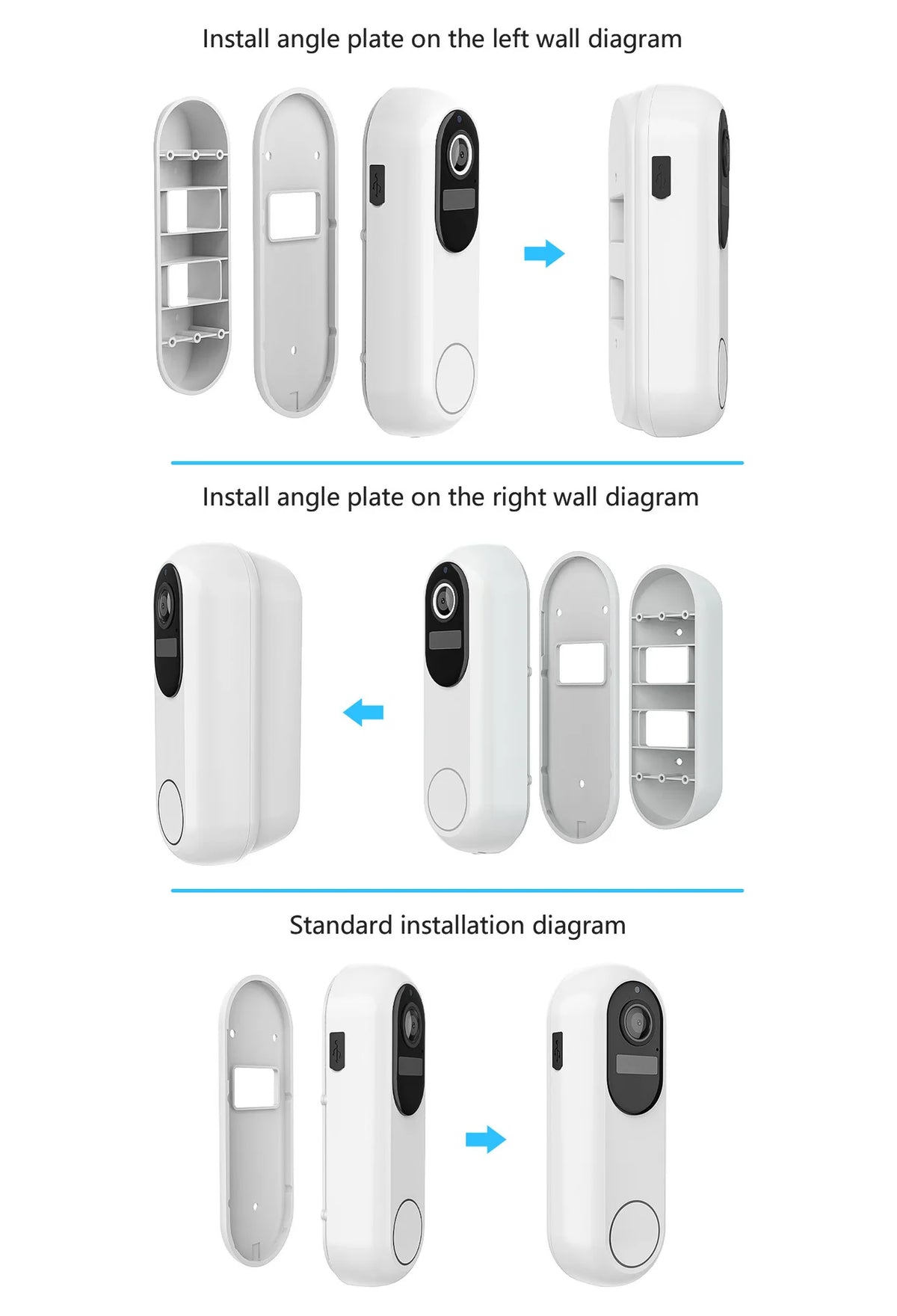 Smart 2.4G/5G 1080P Video Doorbell Camera System Effective Wireless Video Intercom for Home Security Smart Door Bell