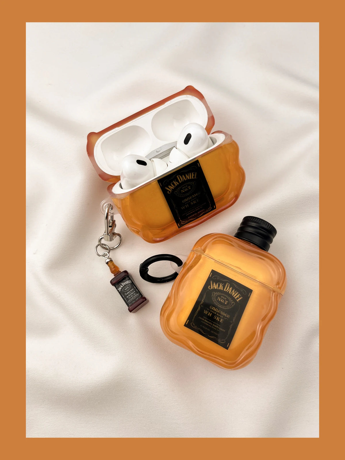 ins Creative Three-dimensional Bottle Cap Whiskey Airpods 3 4 2 1 Pro 3 Pro2 Earphone Protective Case Wireless Bluetooth Cover