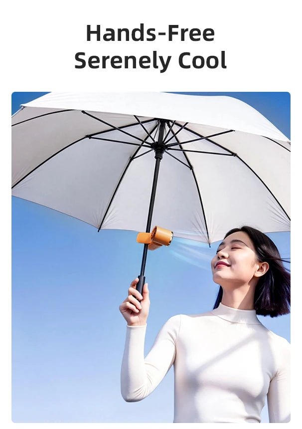 Portable Mini Fan Handheld Cooling Turbo Small Fan 5 Speed 3000mAh LED Display 180° Adjustable Clip USB Rechargeable Fans New
