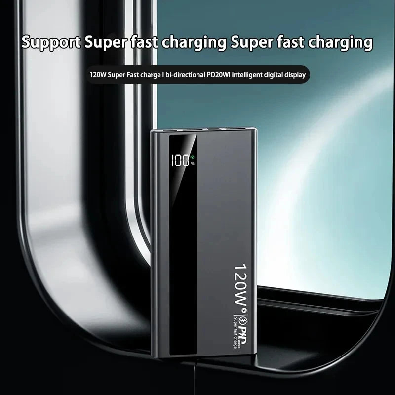 500000mAh Power Bank 120W Fast Charging Large Capacity Power Bank PD 20W Suitable For All Mobile Phones Long Endurance