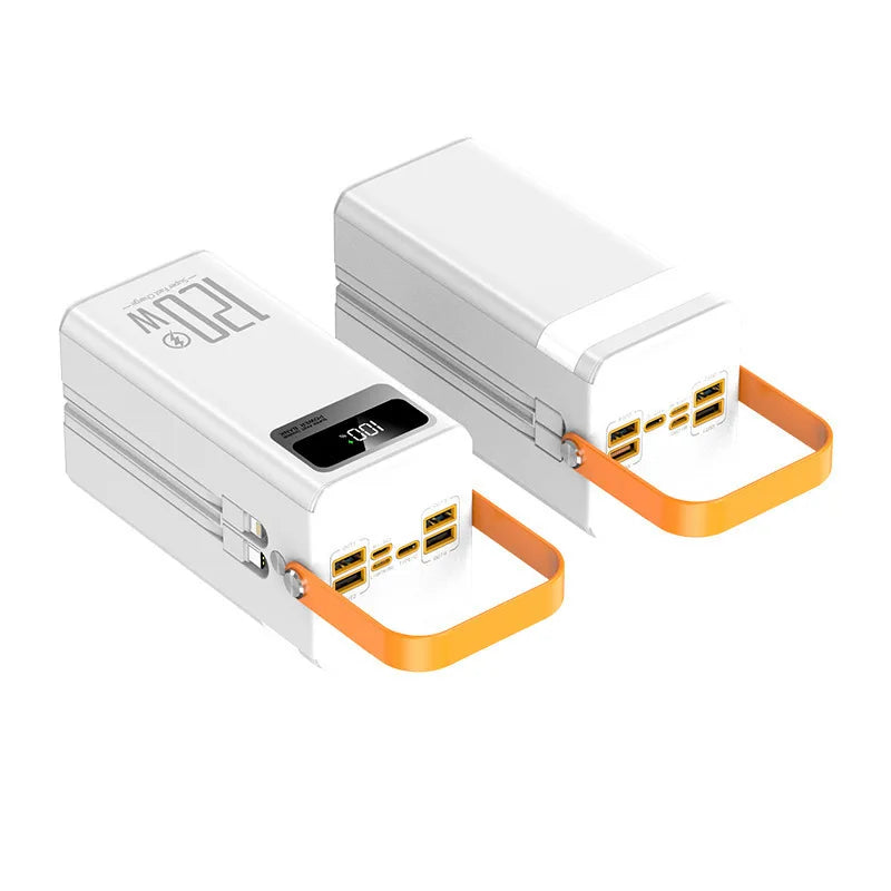 Portable PowerBank 120W160000mAH Super Fast Charger Large Capacity External Battery Supports Simultaneous Charging of 7 Devices