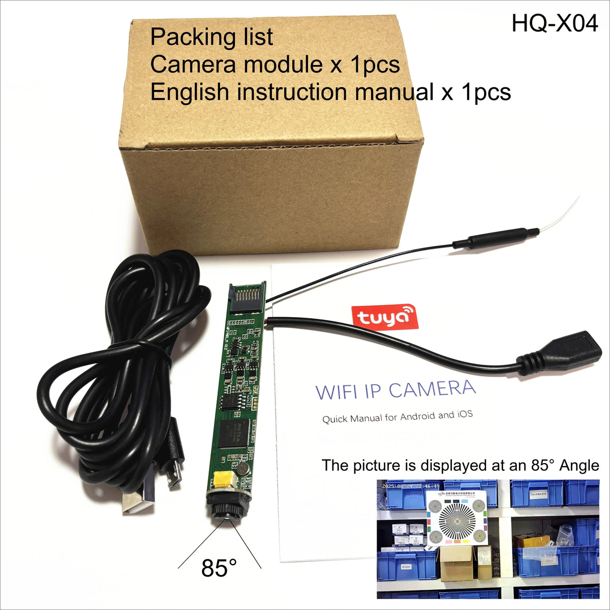 Tuya Smart Mini IP Camera Module 2MP WiFi 14mm PCB Chipset with 2-Way Audio Covert Security Monitor Smart Life DIY Surveillance