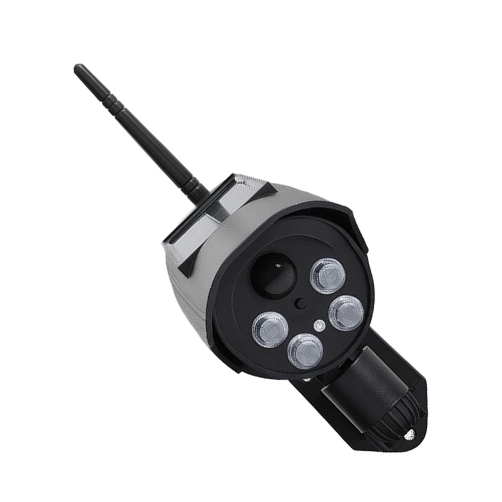 Realistic Solar Powered Dummy Security Camera with Flashing LED and Induction Rotation for Front Door Protection