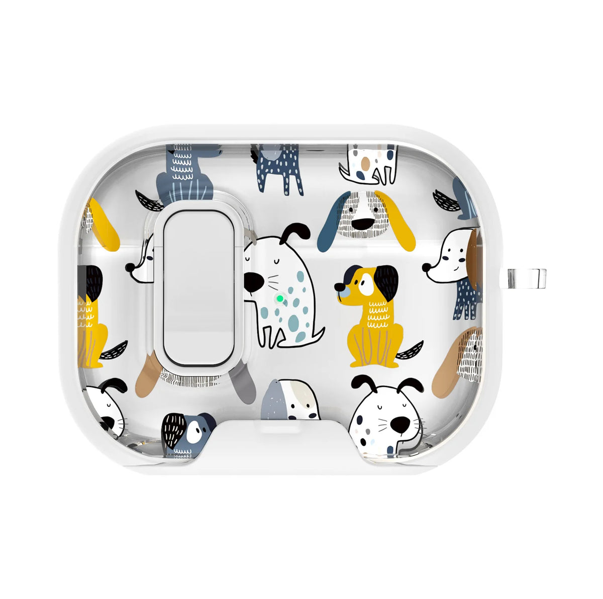Earphone Case Latch Painted All-inclusive for AirPods Pro 3 & AirPods 4 Pro2 with Switch Safety Lock+Bottom Stand Bracket Cover