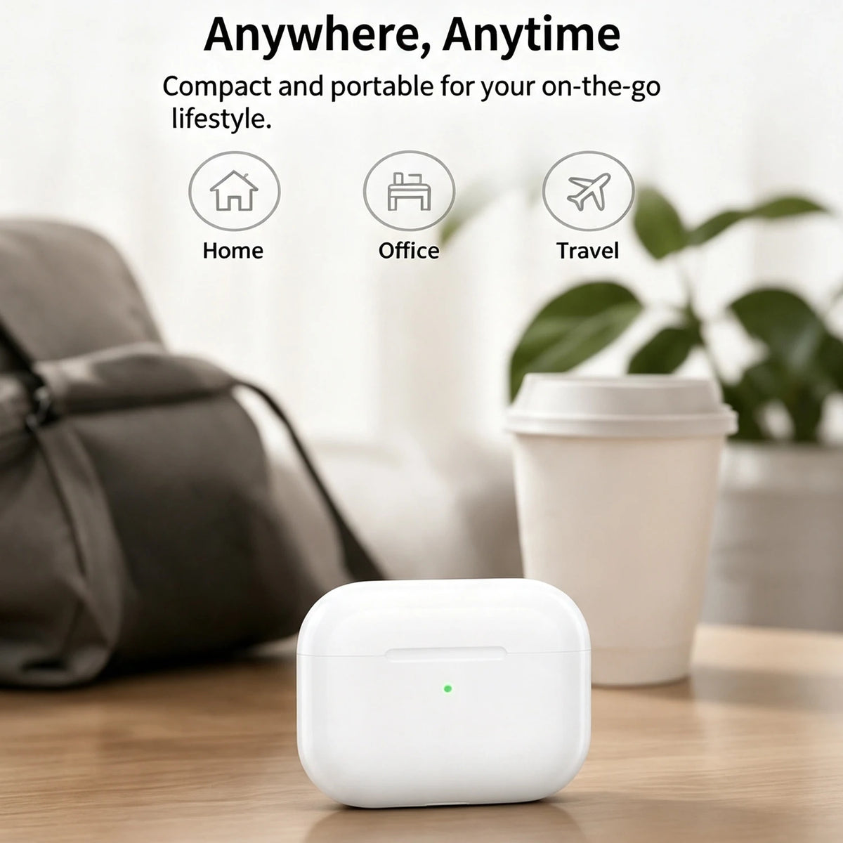 Compatible Charging Case For Airpods Pro 3,450mAh Wireless/Wired Case Type-C/Lightning, Pairing Button,Replacement Case Only