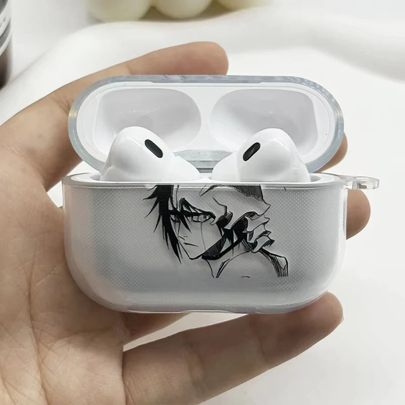 Hot Anime U-Ulquiorra C-Cifer Soft Silicone TPU Case For AirPods Pro 3 2 1 AirPods 4 3 2 1 Transparent Bluetooth Earphone Case