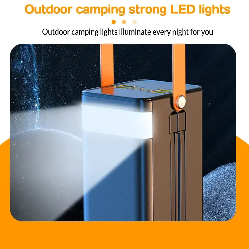 Portable PowerBank 120W160000mAH Super Fast Charger Large Capacity External Battery Supports Simultaneous Charging of 7 Devices