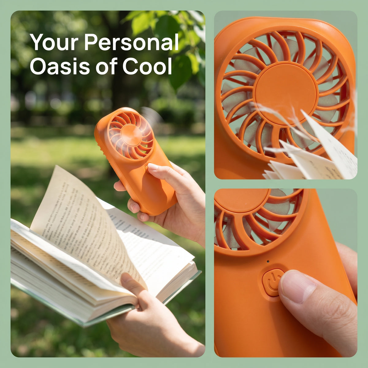 Portable fans, handheld fans, rechargeable USB fans, mini fans, long-lasting fans, pocket fans, gifts for her