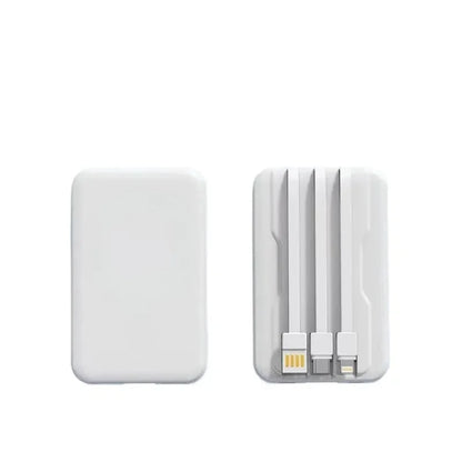 20000mAh 5V Power Bank for Wireless Charging Magnetic Suction Portable Fast Charging Power Bank with Built-in Cable