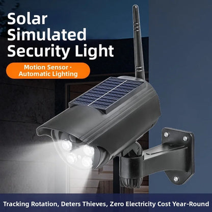 Realistic Solar Powered Dummy Security Camera with Flashing LED and Induction Rotation for Front Door Protection