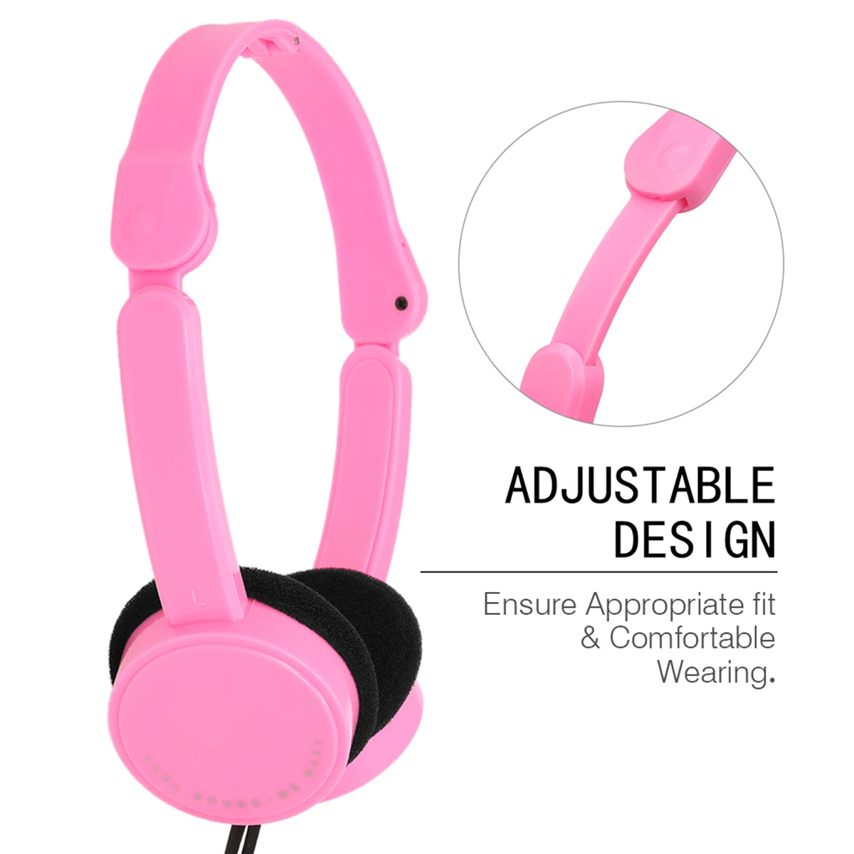 3.5mm Wired Over-ear Headphones Foldable Sports Headset