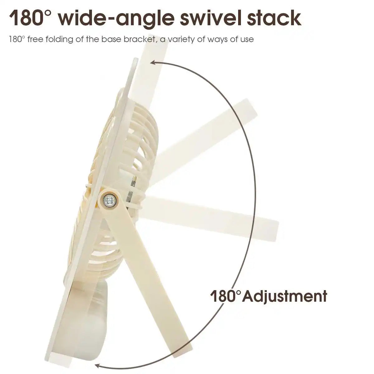 Portable Fan USB Desk Fan Fast Cooling Strong Airflow Quiet Operation Adjustable 4 Speed Wind Standing Ultra-thin Fans
