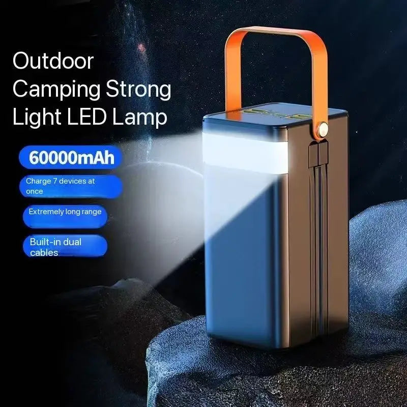 High Capacity 30000mAh / 60000mAh Power Bank, 120W Quick Charge External Battery Pack with LED Light for Phone Laptop