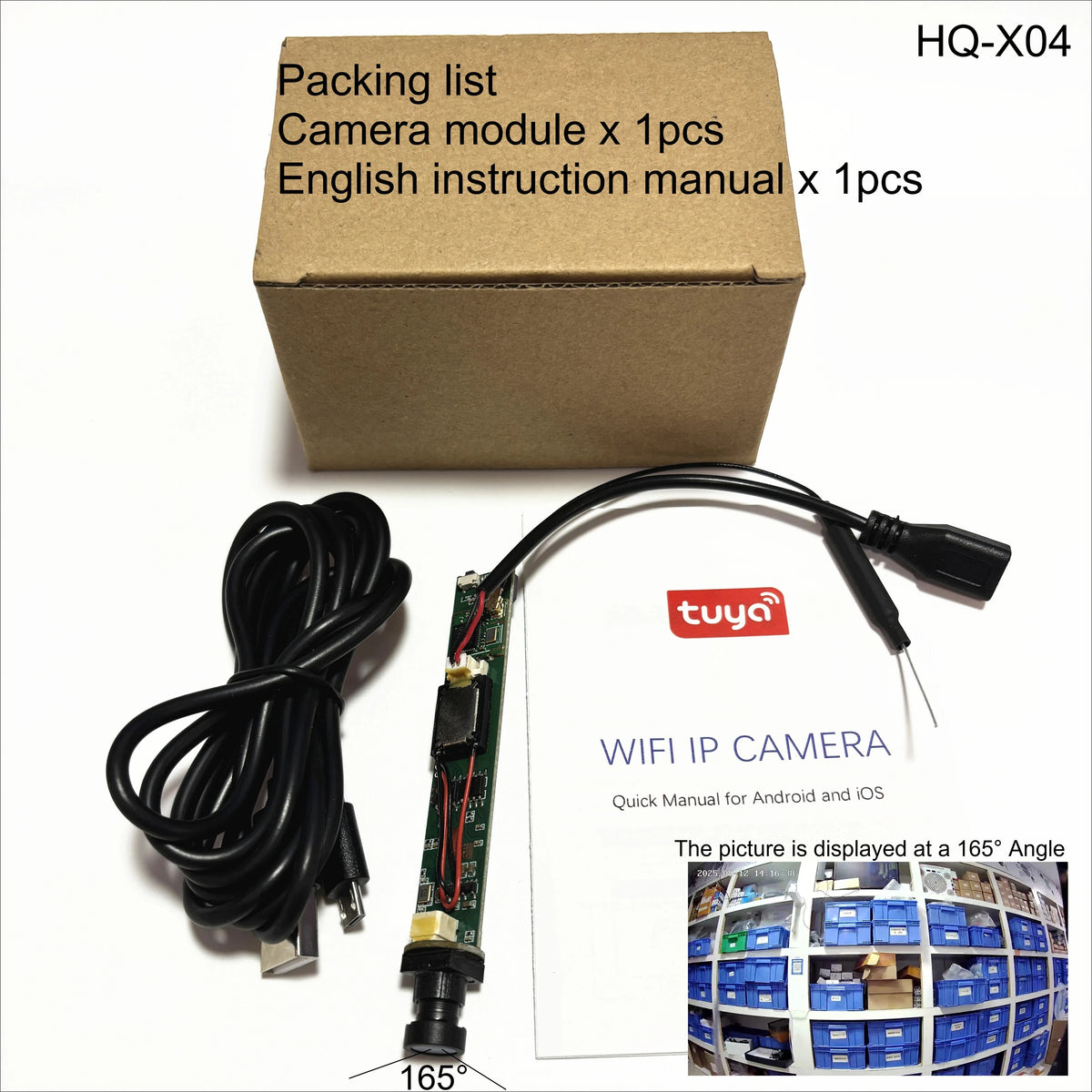 Tuya Smart Mini IP Camera Module 2MP WiFi 14mm PCB Chipset with 2-Way Audio Covert Security Monitor Smart Life DIY Surveillance