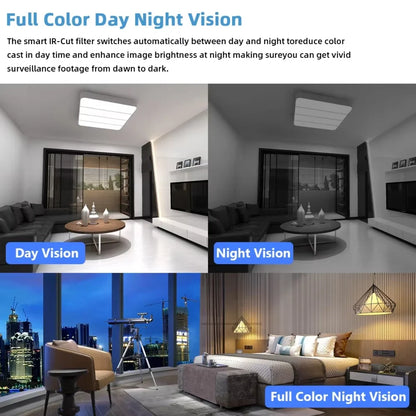 6MP Tuya Smartlife Home Surveillance Camera IP POE Two-Way Audio Dome Color Night Vision Ai Detect CCTV  Video Security For NVR