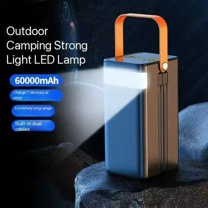 High Capacity 30000mAh / 60000mAh Power Bank, 120W Quick Charge External Battery Pack with LED Light for Phone Laptop
