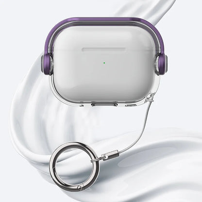 The Protective Case for AirPods Pro 3 (2025) and AirPods 4 Is Made of Soft, Transparent TPU Material and Comes with a Key Ring.