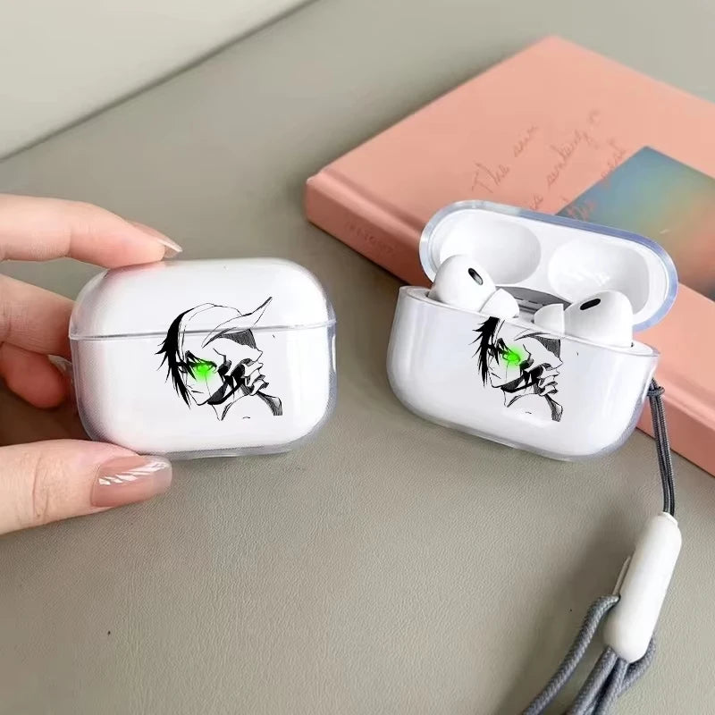 Hot Anime U-Ulquiorra C-Cifer Soft Silicone TPU Case For AirPods Pro 3 2 1 AirPods 4 3 2 1 Transparent Bluetooth Earphone Case