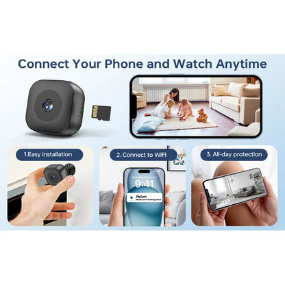 Smart 4K Mini Camera Full Color Night Vision High Definition WiFi Monitor Waterproof Motion Detect Home Security Monitor