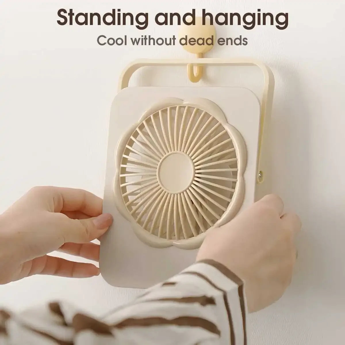 Portable Fan USB Desk Fan Fast Cooling Strong Airflow Quiet Operation Adjustable 4 Speed Wind Standing Ultra-thin Fans