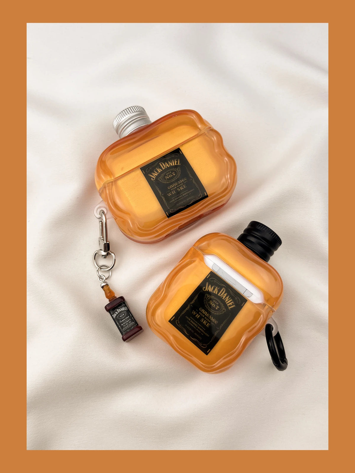 ins Creative Three-dimensional Bottle Cap Whiskey Airpods 3 4 2 1 Pro 3 Pro2 Earphone Protective Case Wireless Bluetooth Cover