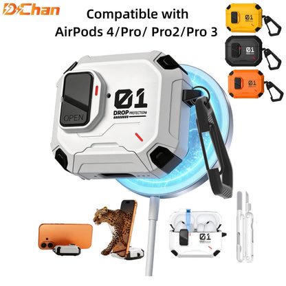 2026 New for AirPod 3 Pro 3 Headphone Case with Magsafe Magnetic Automatic Lock Cover Shockproof Cases for AirPods 4 Pro 2 Pro 3