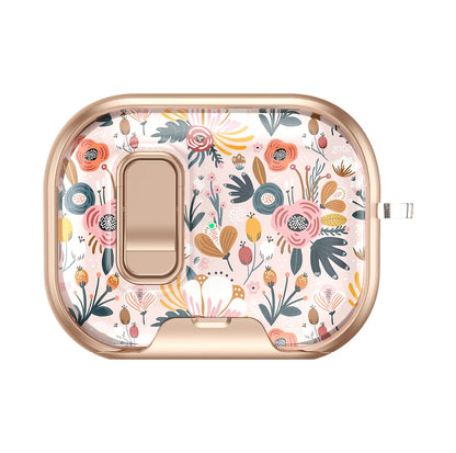 Earphone Case Latch Painted All-inclusive for AirPods Pro 3 &amp; AirPods 4 Pro2 with Switch Safety Lock+Bottom Stand Bracket Cover
