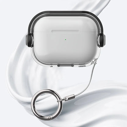 The Protective Case for AirPods Pro 3 (2025) and AirPods 4 Is Made of Soft, Transparent TPU Material and Comes with a Key Ring.