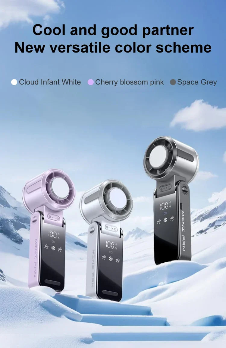 Portable Fans 29,000 RPM Collapsible Foldable TEC Superconducting Cooling Mini Portable Fan Air Cooler Minifan
