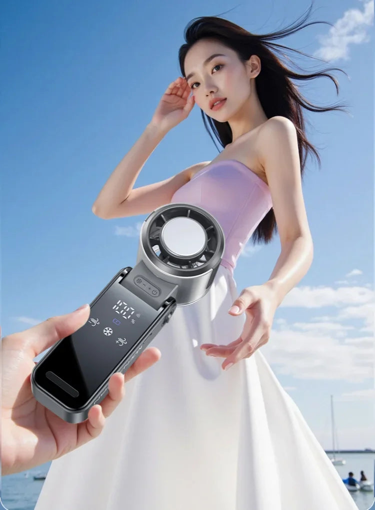 Portable Fans 29,000 RPM Collapsible Foldable TEC Superconducting Cooling Mini Portable Fan Air Cooler Minifan