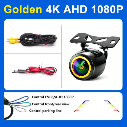 SMARTOUR 4K AHD CVBS CCD Fisheye Car Rear View Camera 180° Wide Angle HD Night Vision IP68 Waterproof Reversing Backup Parking A